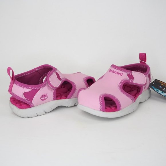 Timberland Little Harbor Sandal Toddler Pink White - Picture 8 of 12